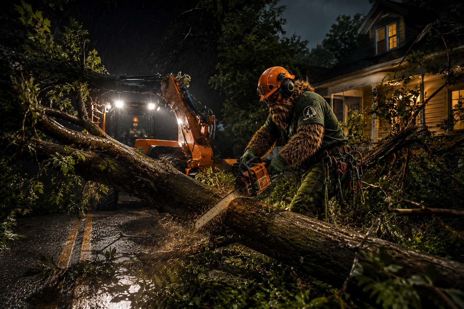 Emergency tree service response