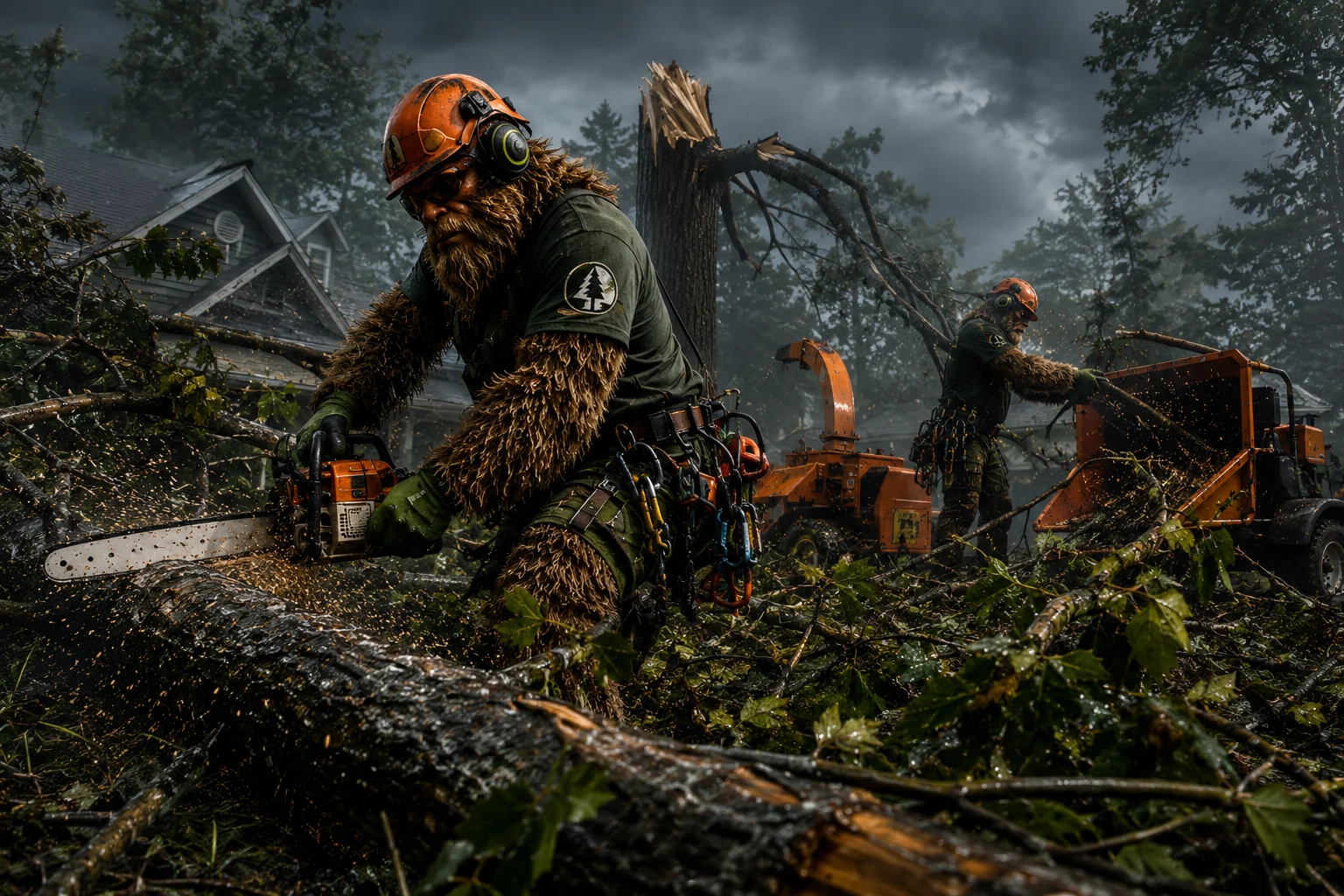 Storm cleanup tree service